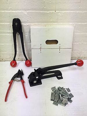 1/2" Steel Strapping Kit 400 Ft Strap 250 Seals + Tools