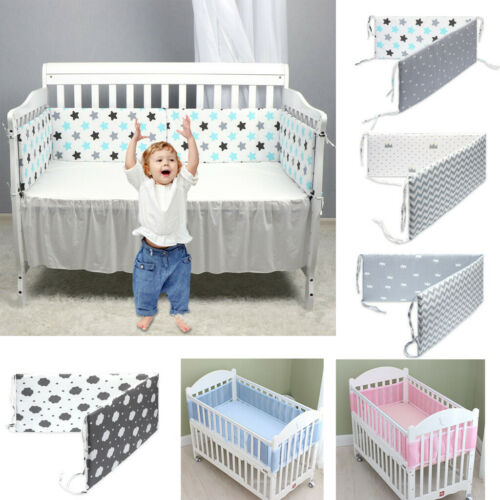 1pc 78" Baby Safe Crib Bumper Pads Washable Portable Mini Crib  Liners Padding